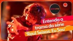 Ravel Andrade vive Raul Seixas na nova série biográfica do Globoplay. Reprodução: Globo