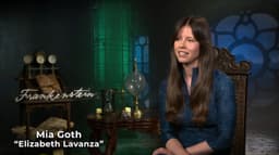 Mia Goth destaca raízes brasileiras, lembrando a avó durante divulgação de Frankenstein. Reprodução: Globo