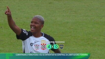 Legenda da imagem. Corinthians e Ferroviária vão se enfrentar pela semifinal da Libertadores Feminina. Reprodução: Retorno do item 11