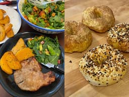 Teste de receitas fáceis de três ingredientes na air fryer, incluindo pães e pratos saborosos. Reprodução: Chelsea Davis