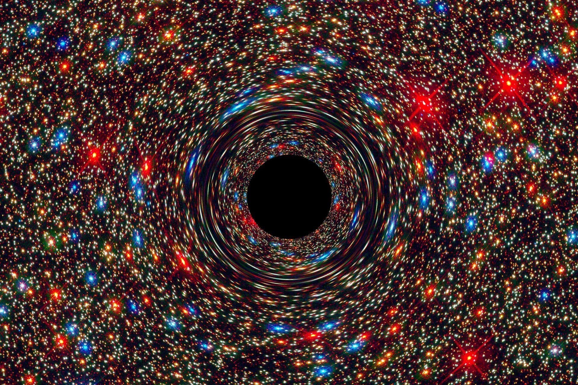 Cientistas exploram simulações teóricas para futuras viagens a buracos negros. Legenda da imagem. Reprodução: Gizmodo