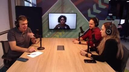 Troféu da Copa do Brasil em destaque para o sorteio das quartas de final. Reprodução: Globo