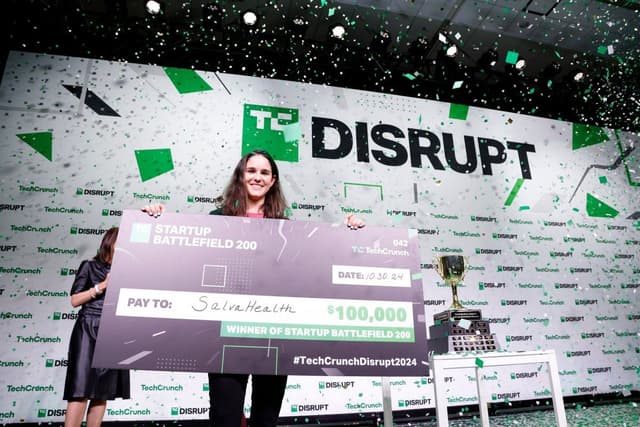 Valentina Agudelo fala sobre inovações na detecção de câncer de mama com Salva Health. Reprodução: TechCrunch