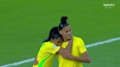 Brasil busca classificação nas semifinais da Copa América Feminina contra o Paraguai. Legenda da imagem. Reprodução: Globo