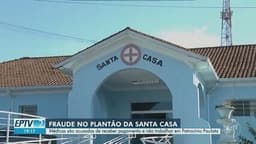 Diretora da Santa Casa de Patrocínio Paulista é acusada de desvio de recursos e plantões fantasmas. Reprodução: Globo