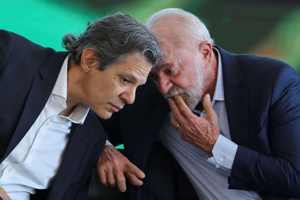 Lula e Haddad discutem medidas de proteção econômica após tarifaço de Trump. Reprodução: Globo.