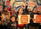 Movimentos populares de esquerda se unem em protesto na sede do Itaú. Reprodução: UOL