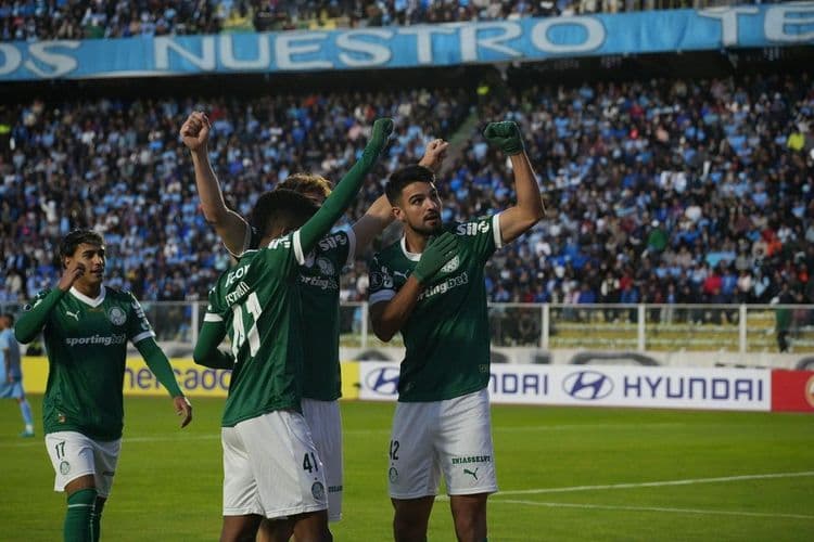 Palmeiras vence o Bolívar por 3 a 2 em La Paz. Reprodução: Globo