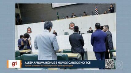 Alesp aprova aumento salarial para o governador e servidores, resultando em impacto significativo nas contas do estado. Reprodução: Globo