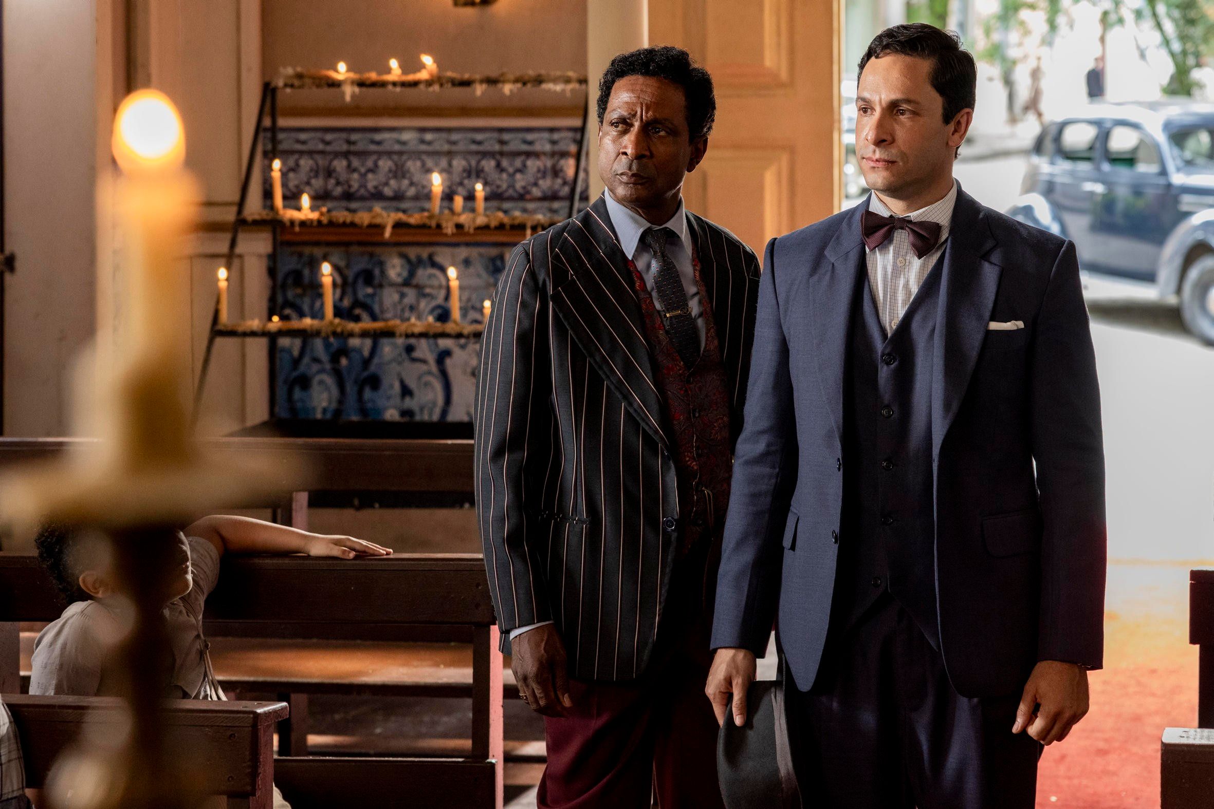 Candinho descobre que Samir é seu filho. Reprodução: Gshow