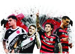 Vegetti e Coutinho se reencontram em partida decisiva pelo campeonato. Reprodução: Globo