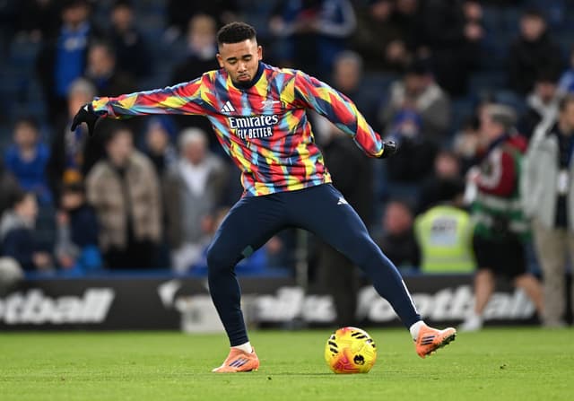 Gabriel Jesus celebra recuperação após 10 meses fora dos gramados. Reprodução: Ge