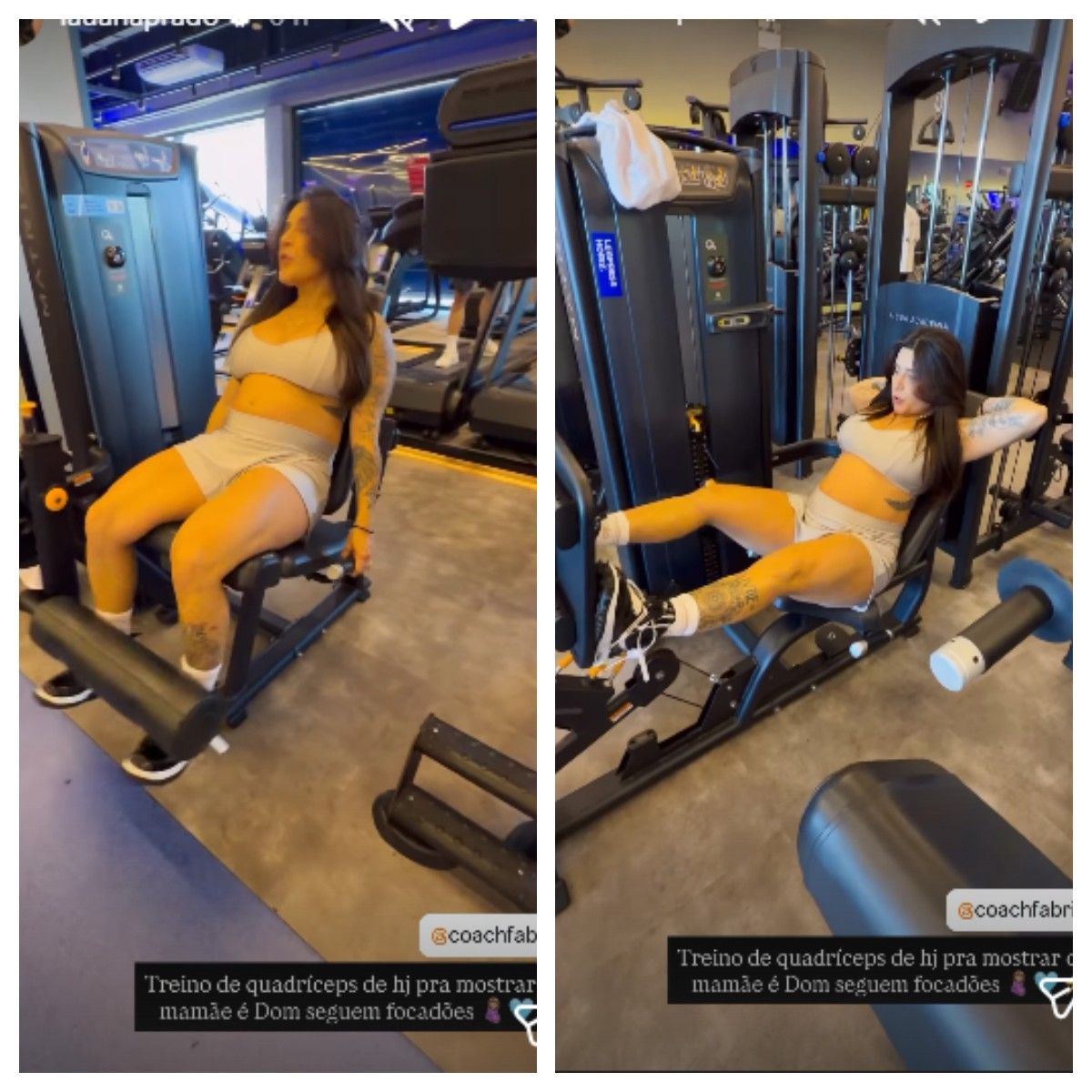 Lauana Prado treina aos 6 meses de gravidez.. Reprodução: Gshow