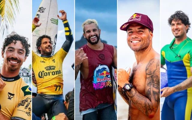 Legenda da imagem. Brasil soma oito títulos mundiais de surfe com cinco atletas diferentes. Reprodução: Retorno do item 11