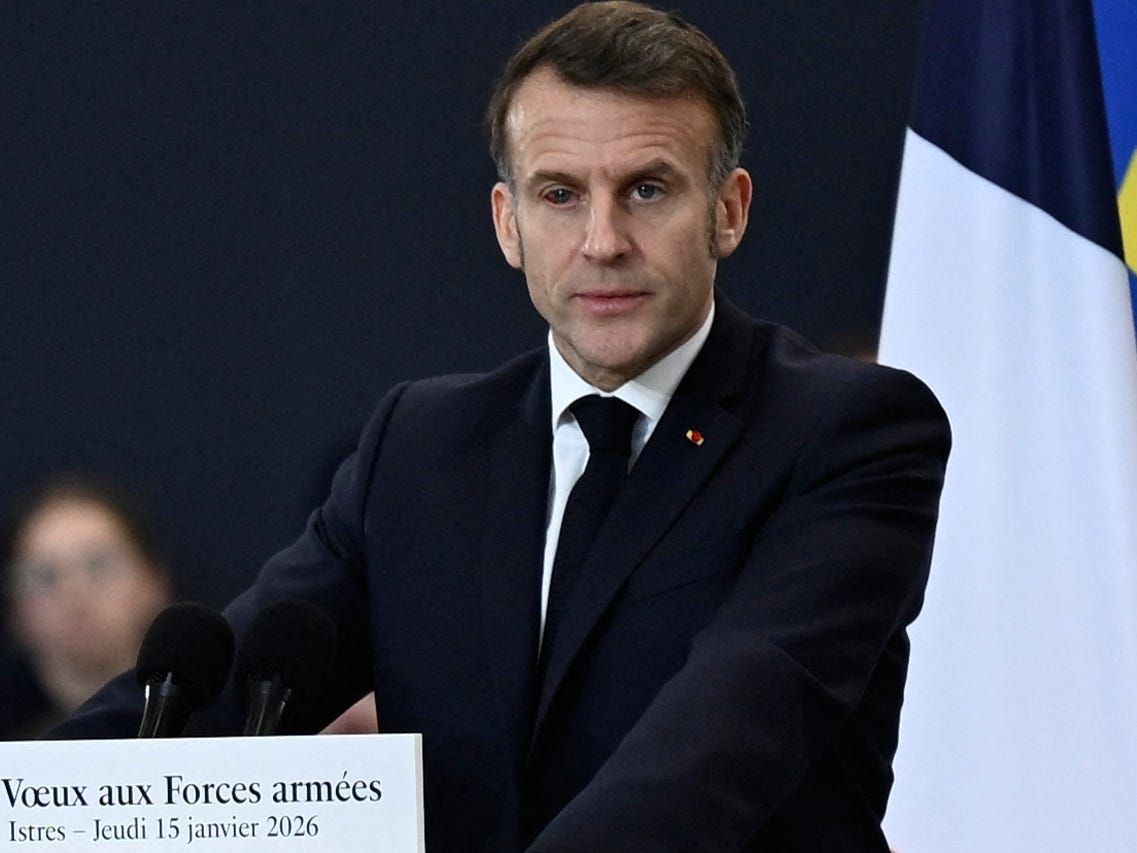 Macron afirma que a Ucrânia recorrerá à França para inteligência, em vez dos EUA.. Reprodução: Businessinsider