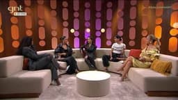 Mariana Rios fala sobre desafios durante a gestação no programa Saia Justa. Reprodução: Globo