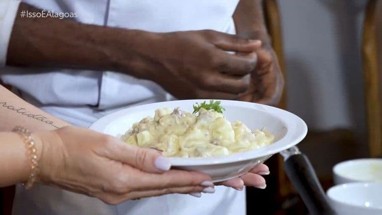 Prato 'Pantim' combina sabores nordestinos com toque exclusivo de Alagoas. Reprodução: Globo