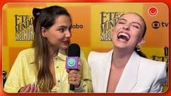 Atriz Larissa Manoela brilha no tapete vermelho da festa de lançamento de Êta Mundo Melhor! Legenda da imagem. Reprodução: Globo