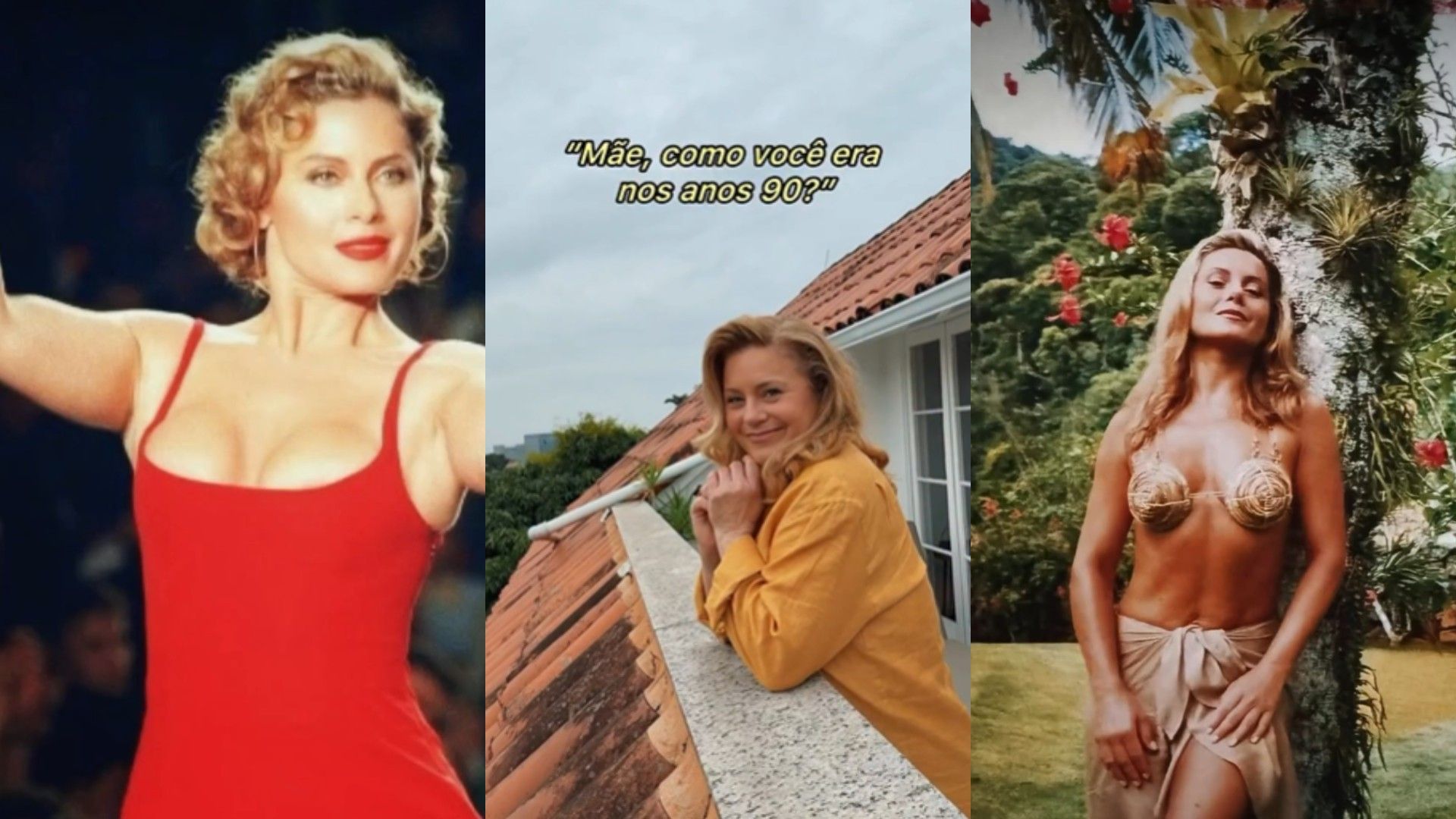 Vera Fischer celebra tendência dos anos 90 e recebe elogios.. Reprodução: Gshow