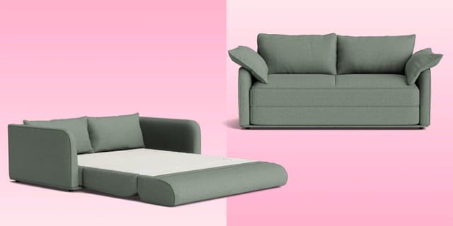 O Koala Sofa Bed é ideal para pequenos espaços e se transforma facilmente em cama.; Legenda da imagem. Reprodução: Alex Temblador/Business Insider