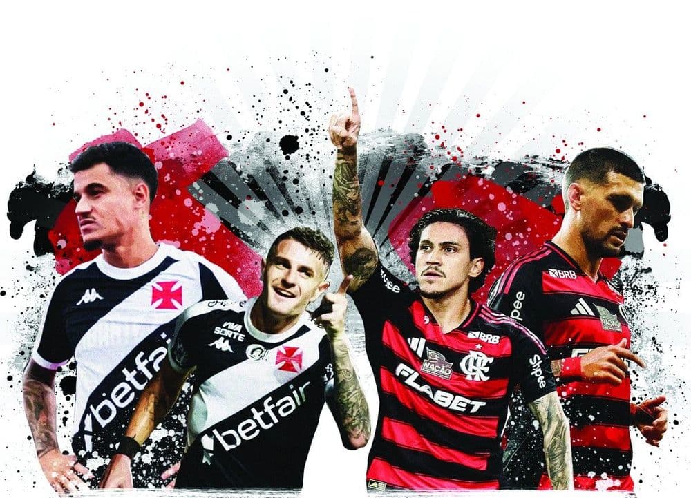 Vegetti e Coutinho se reencontram em partida decisiva pelo campeonato. Reprodução: Globo