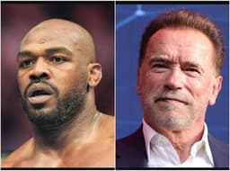 Jon Jones e Arnold Schwarzenegger têm encontro descontraído