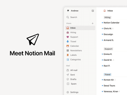 Notion Mail traz inteligência artificial para otimizar a gestão de e-mails no Gmail.; Reprodução: TechCrunch