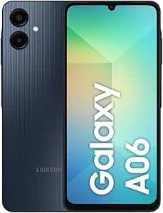 Smartphone Samsung Galaxy A06 128GB, 4GB RAM, Processador Octa-Core, Bateria de5000mAh, Tela Infinita de 6.7", Câmera Traseira Dupla, Dual Chip - Azul Escuro
