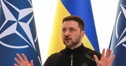 Presidente ucraniano, Volodymyr Zelenskiy, fala sobre negociações de paz com a Rússia. Reprodução: Reuters