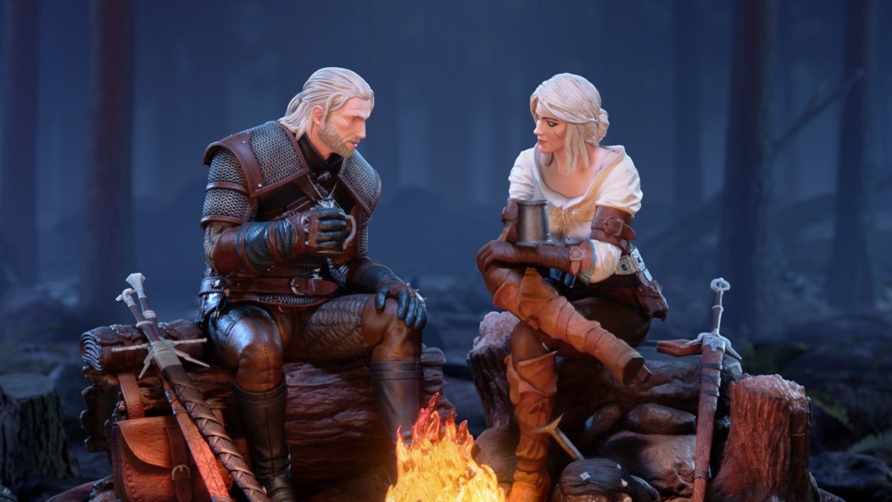 The Witcher: Geralt and Ciri Fireside Premium Statue Revealed by Dark Horse