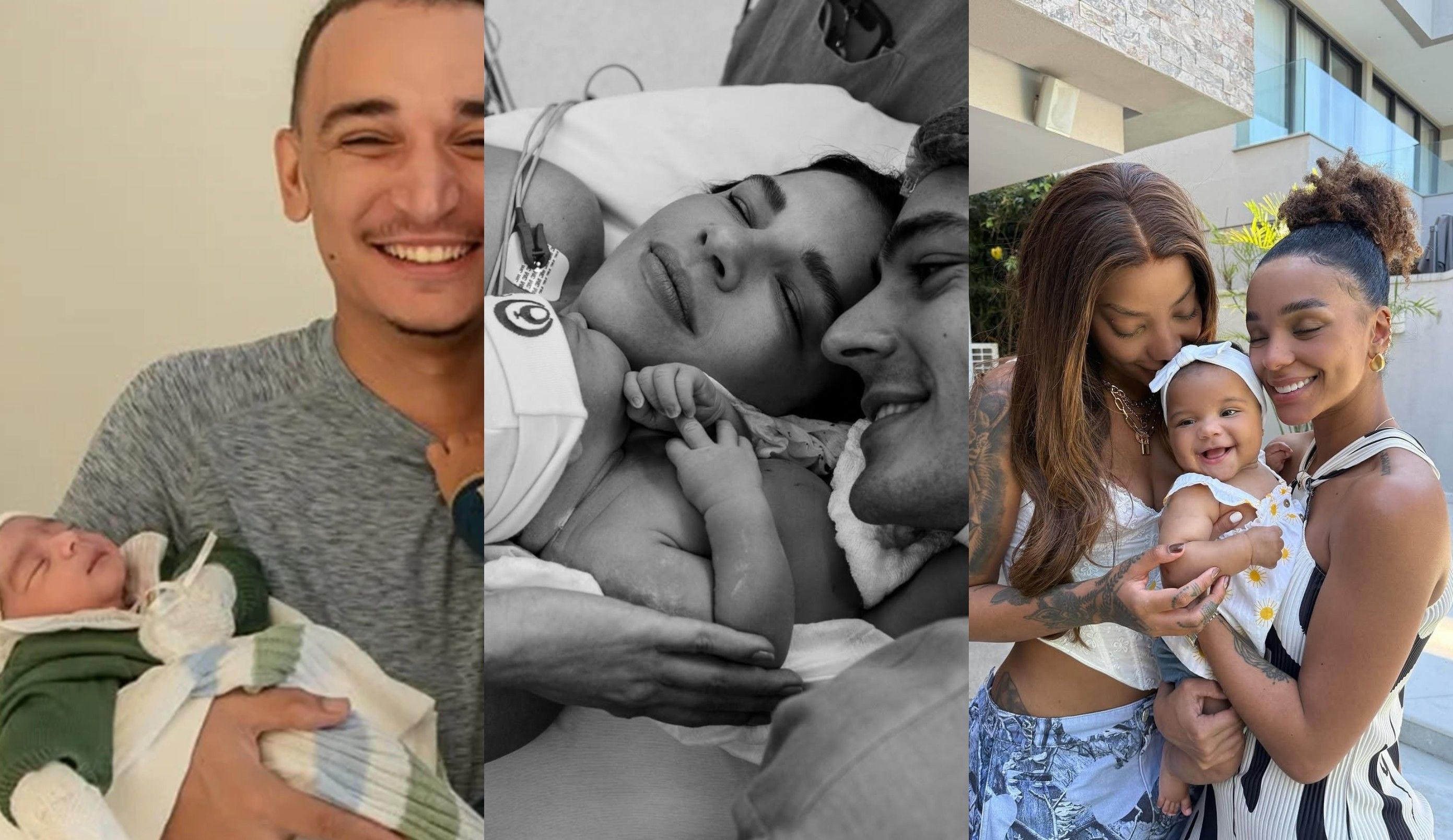 Bebês de famosos nascidos em 2025: Palo, Zuri, Joaquim e Clara. Reprodução: Gshow