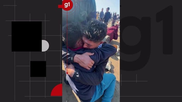 Gêmeos palestinos se reencontram emocionados após separação na guerra