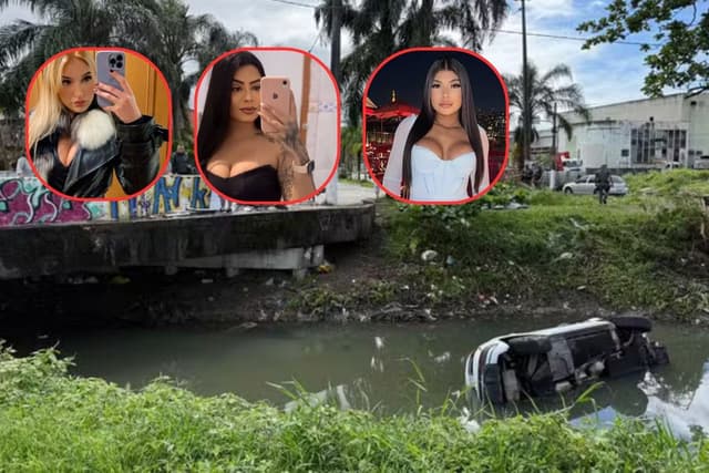 Três mulheres morrem após carro de luxo colidir com árvore e cair em canal, SP. Reprodução: Retorno do item 11
