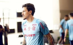 Mauro Cezar critica a postura de Pedro e compara com Gabigol; Legenda da imagem. Reprodução: Adriano Fontes / Flamengo