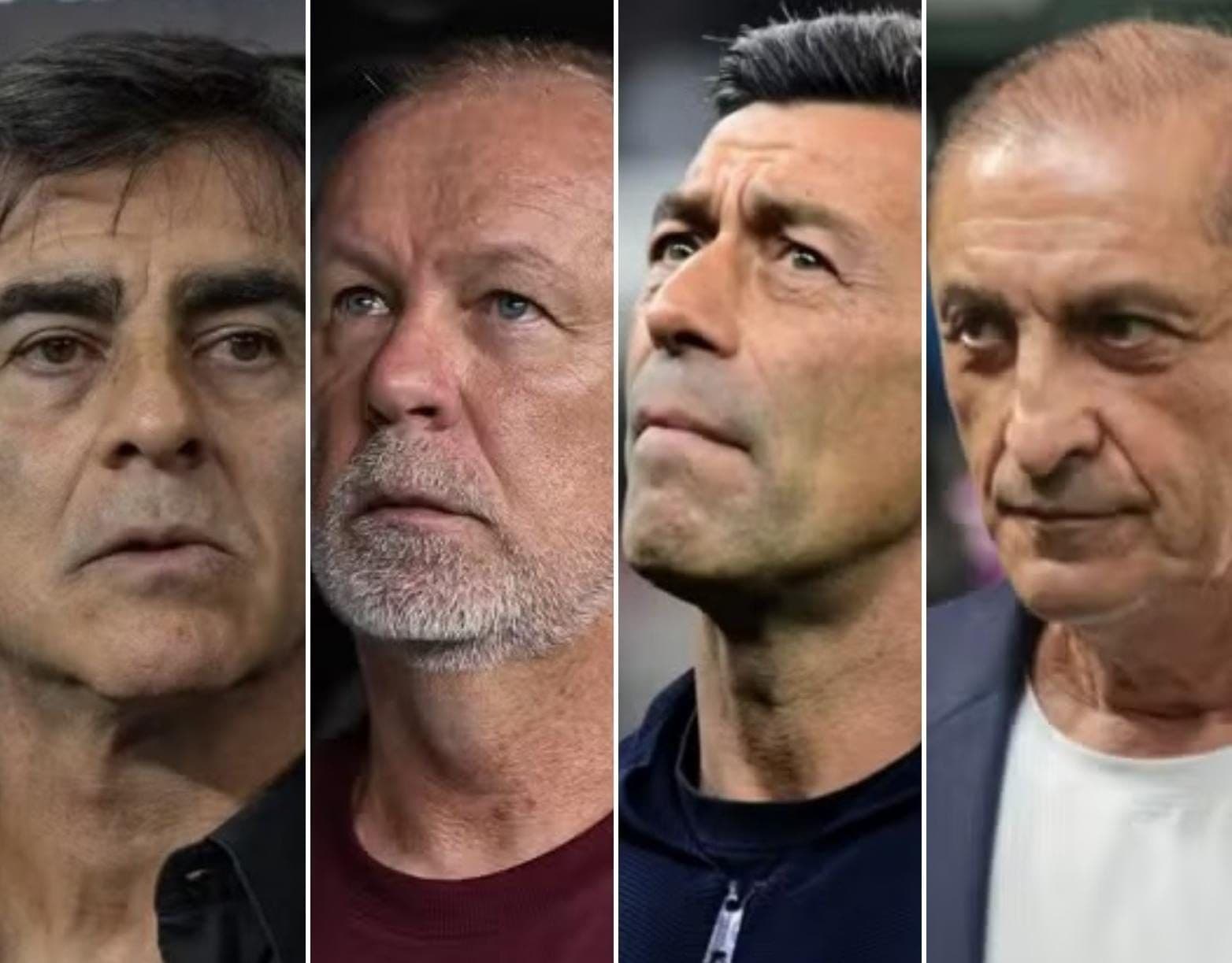 Técnicos Gustavo Quinteros, Mano Menezes, Pedro Caixinha e Ramón Díaz são demitidos. Reprodução: Globo