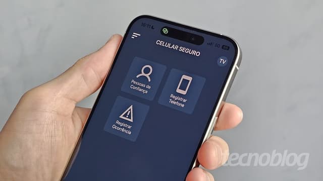 Aplicativo Celular Seguro permite verificar restrições de aparelhos e agilizar a recuperação de celulares roubados.; Reprodução: Thássius Veloso