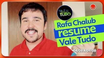 Rafa Chalub comenta os principais acontecimentos da 19ª semana de Vale Tudo. Reprodução: Globo