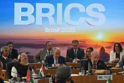 Lula e Modi ressaltam a importância do Brics para o multilateralismo em cúpula no Rio. Reprodução: Globo
