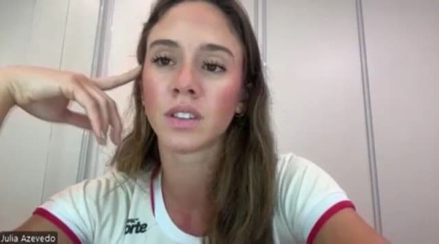 Júlia Azevedo afirma não ter sentido ter sido baleada. Reprodução: Globo