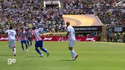 Griezmann marca o único gol da vitória do Atlético de Madrid sobre o Botafogo na Copa do Mundo de Clubes.; Reprodução: Globo