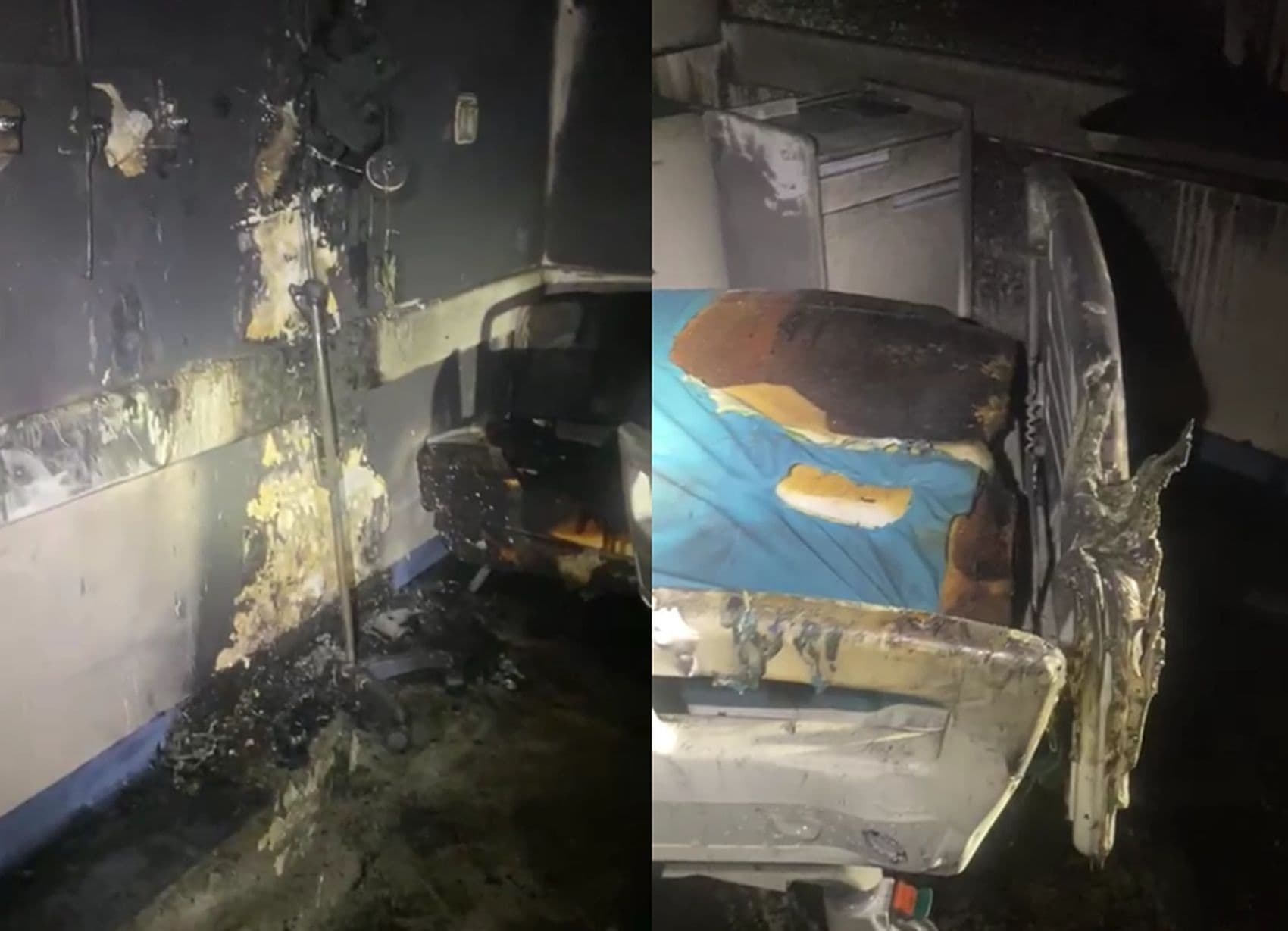 Incêndio atinge leito desocupado no Hospital do Coração em Aracaju. Reprodução: Globo