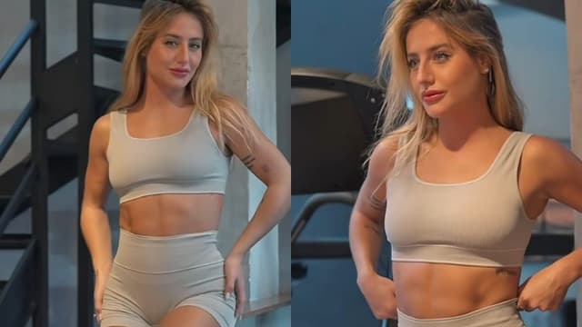 Bruna Griphao destaca-se como inspiração fitness com o método de treino 20 + 1.; Reprodução: Globo