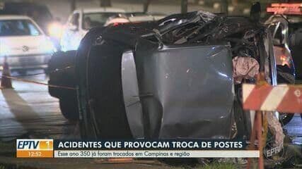 Dois cavalos morreram atropelados na Rodovia Luiz de Queiroz; interdição de faixas e acidente com veículos. Legenda da imagem. Reprodução: Retorno do item 11