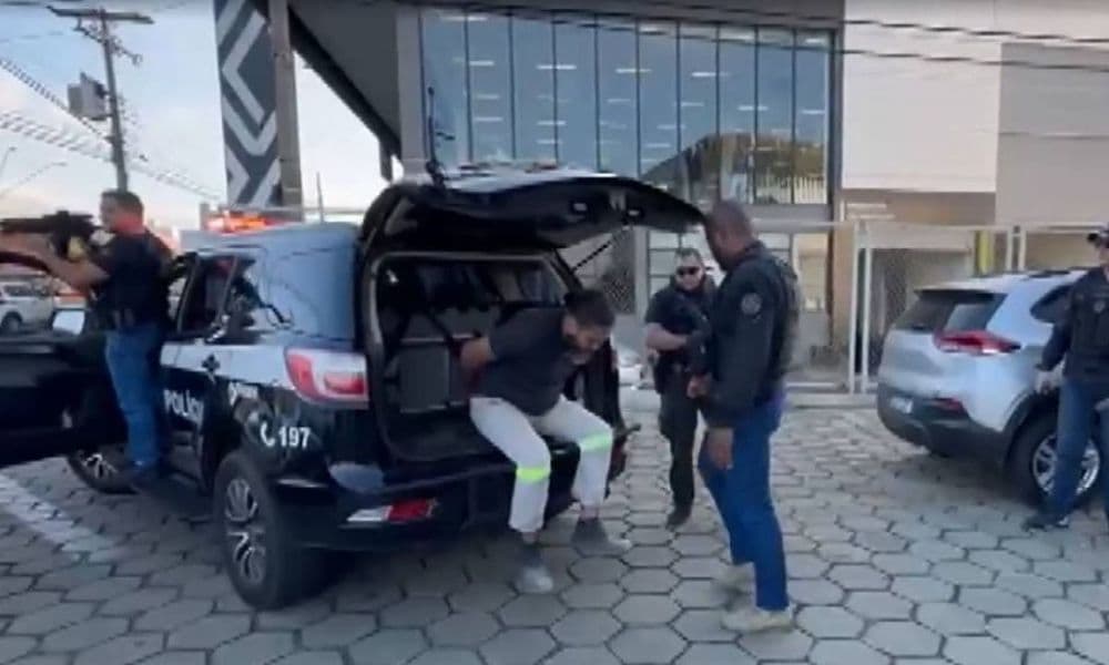 Grude, chefe de facção criminosa, é preso em operação conjunta das polícias da Bahia e São Paulo.; Reprodução: Globo