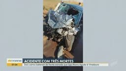 Três pessoas, incluindo uma médica, morrem em grave acidente em Morro Agudo, SP.; Reprodução: Globo