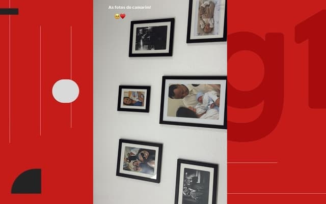 Carol Peixinho mostra camarim de Thiaguinho decorado com fotos do filho Bento. Reprodução: Retorno do item 11