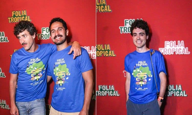 Jesuíta Barbosa e novo namorado curtem camarote na Sapucaí