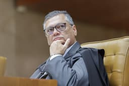 Ministro Flávio Dino durante sessão no STF explica impacto de sua decisão sobre leis estrangeiras no Brasil. Reprodução: Fellipe Sampaio/STF