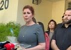 Carla Zambelli fala com jornalistas após condenação por invasão aos sistemas do CNJ. Reprodução: Jamil Chade