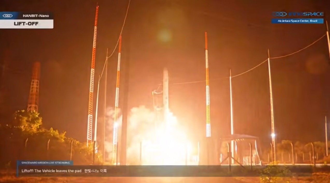 Explosão de foguete no Maranhão durante lançamento sul-coreano. Reprodução: Oglobo